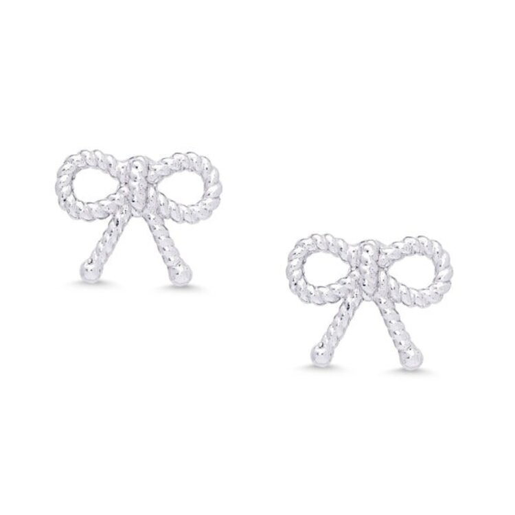 Lily Nily Bow Twist Stud SS Earrings