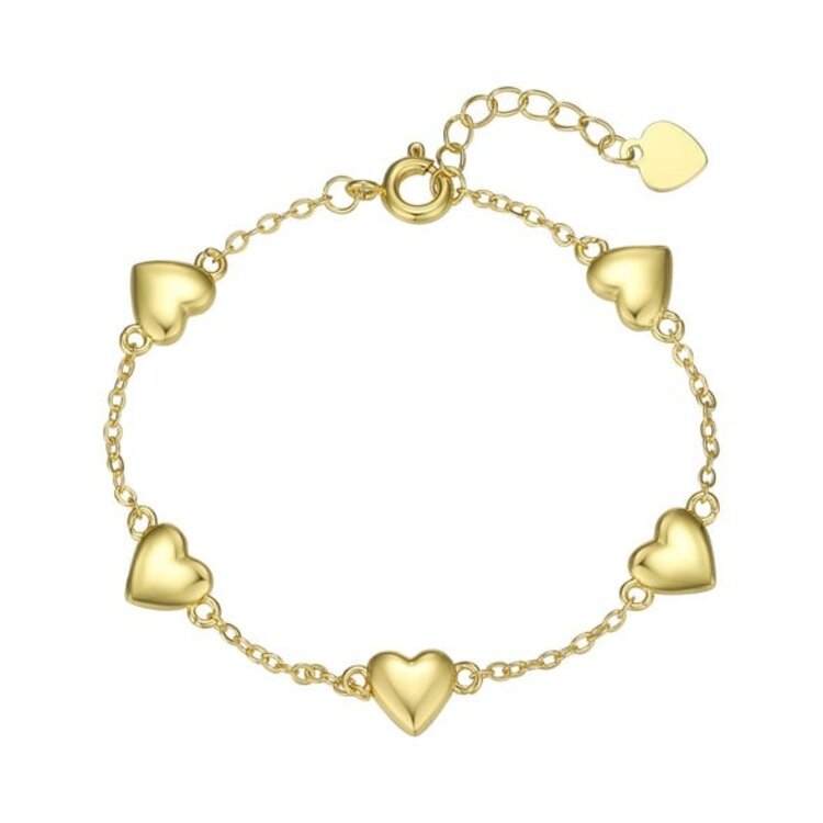 Lily Nily Gold Puffed Heart Bracelet