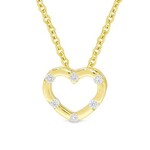 Lily Nily CZ Inlay Heart Necklace