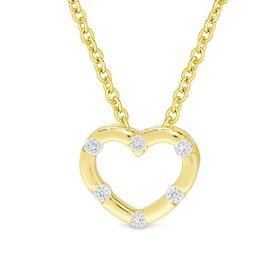 Lily Nily CZ Inlay Heart Necklace
