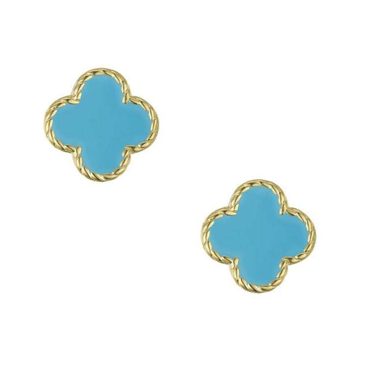 Lily Nily Four Leaf Clover Stud Earrings