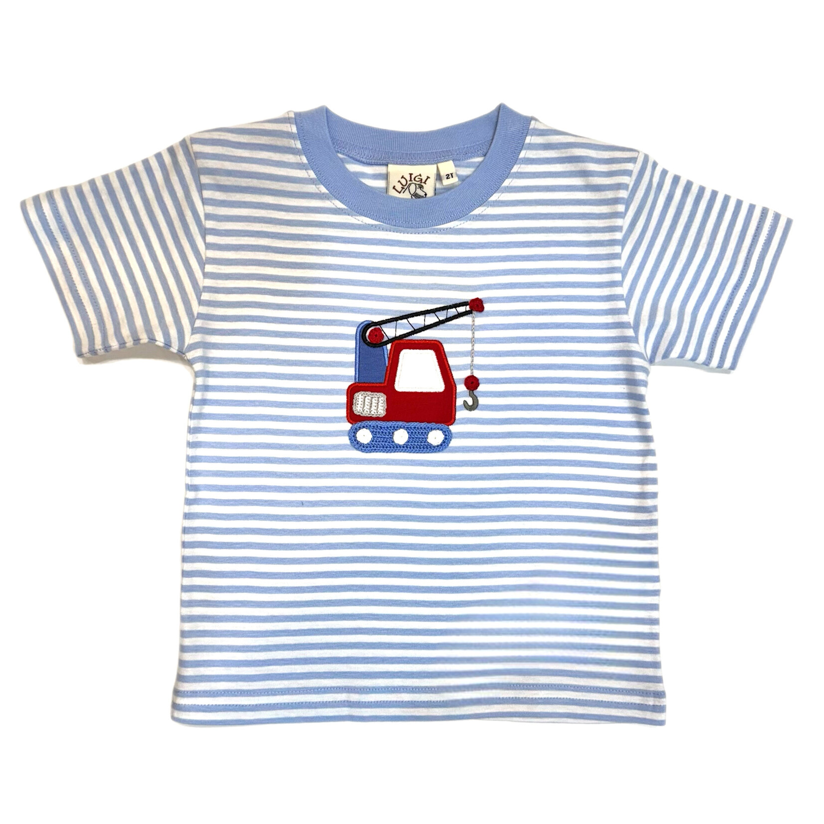 Luigi Kids Blue Stripe Crane Shirt