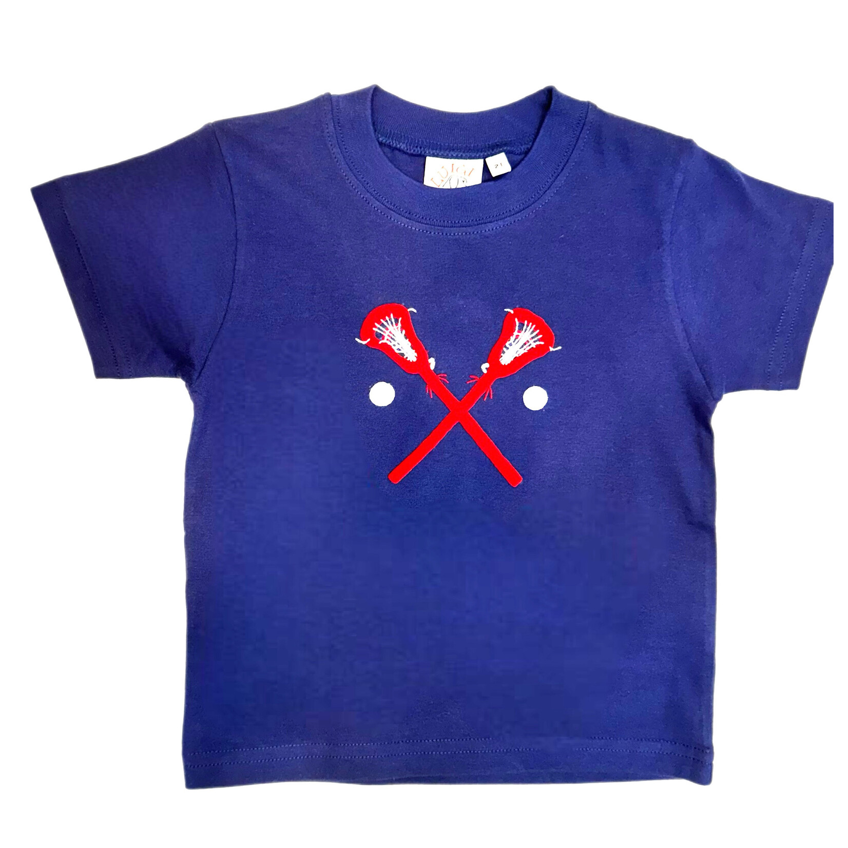 Luigi Kids Navy Lacrosse Sticks SS Shirt