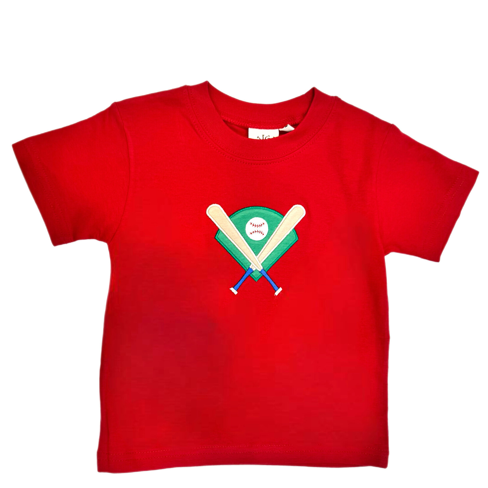 Luigi Kids Red Baseball Diamond SS Shirt