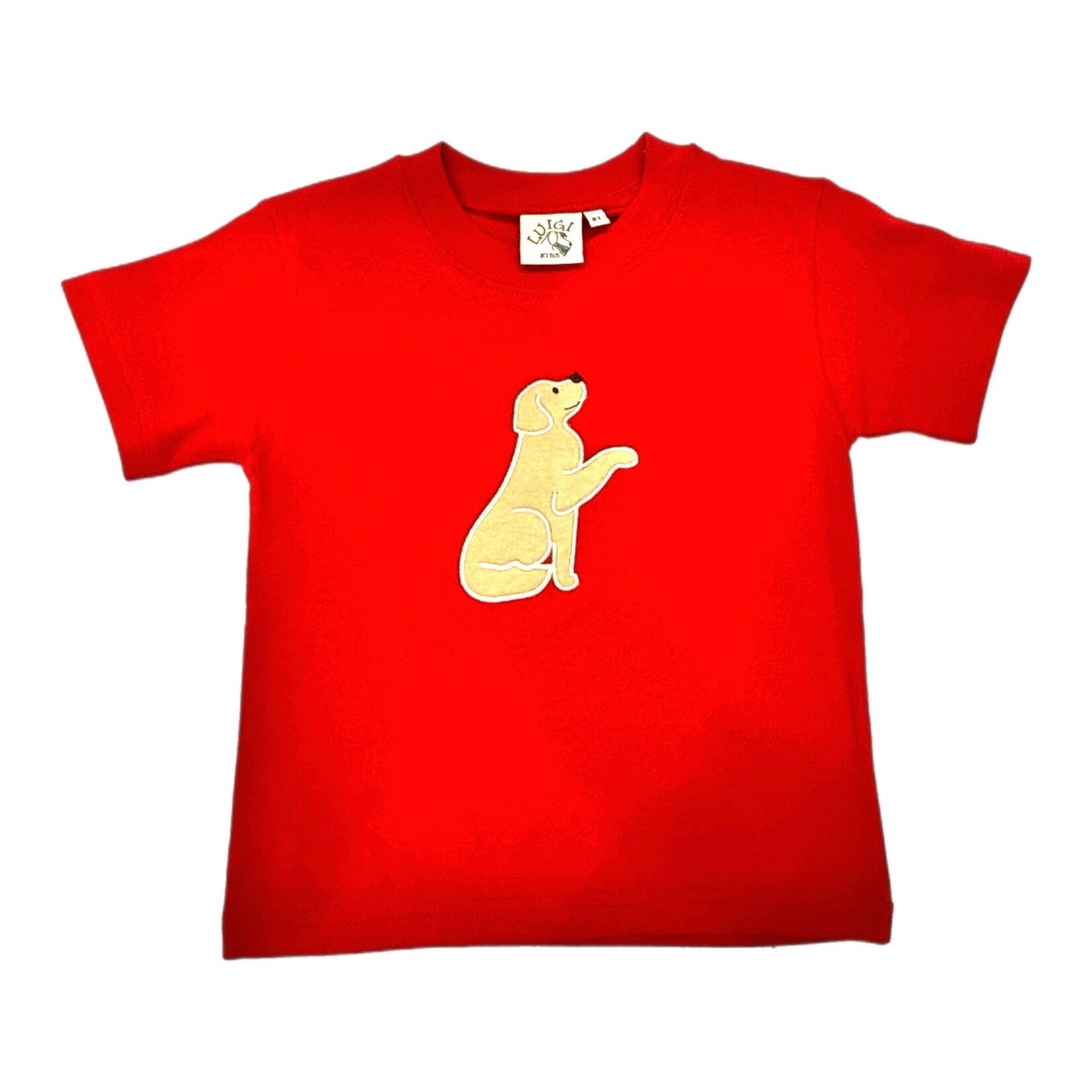 Luigi Kids Red Sitting Lab SS Shirt