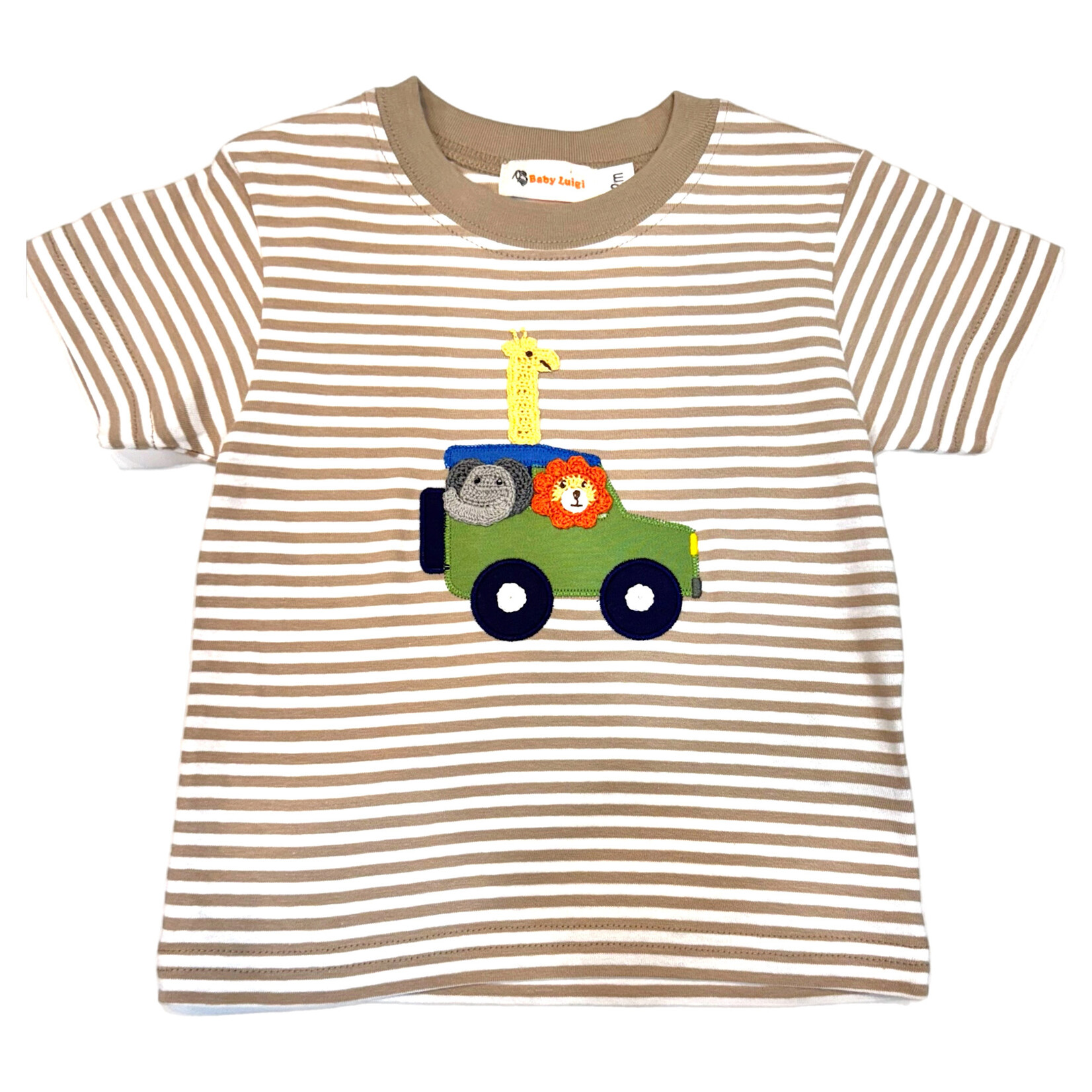 Luigi Kids Striped Safari Jeep SS Shirt