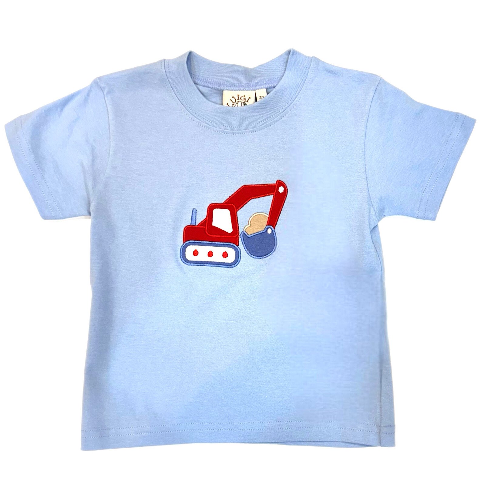 Luigi Kids Sky Blue Backhoe Shirt