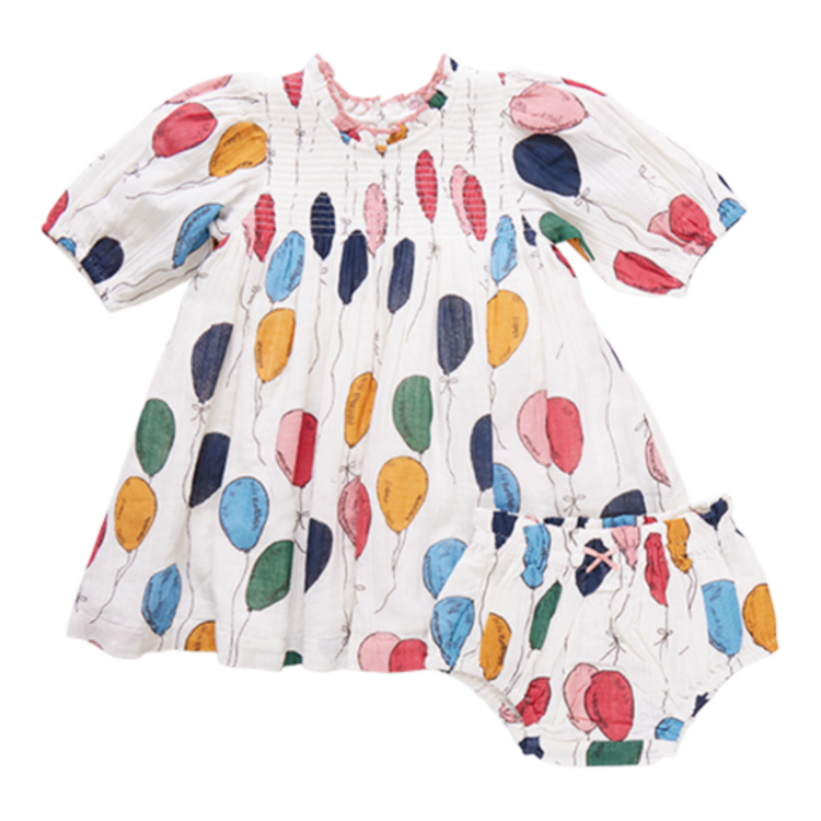 Pink Chicken stevie puff sleeve dress set