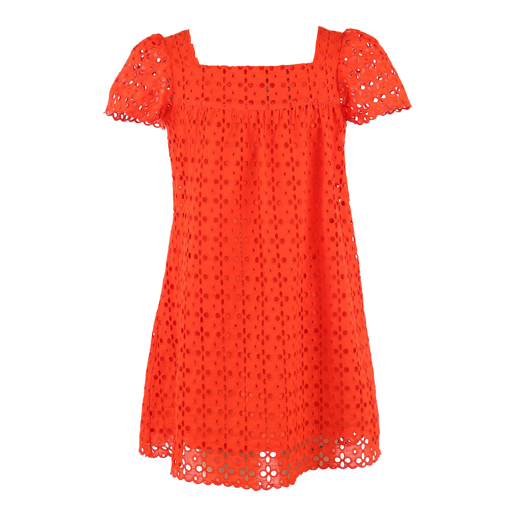 Gabby Orange Emma Eyelet Dress