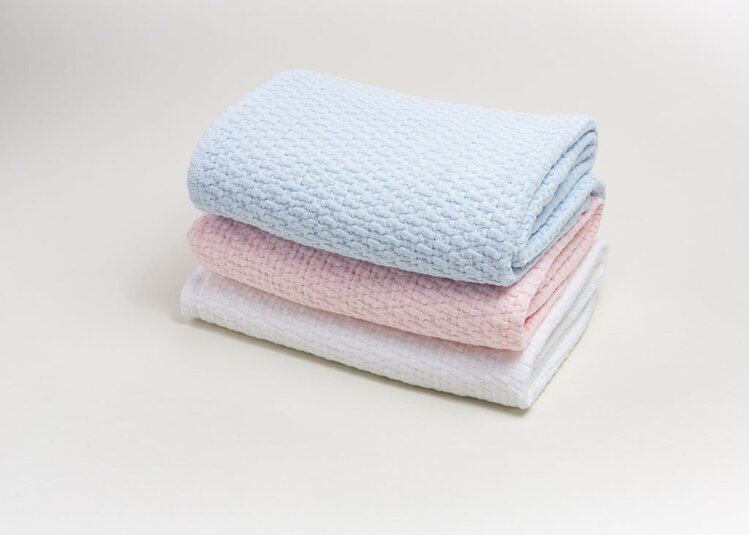 A Soft Idea Stonewashed Basket Weave Blanket-Crib