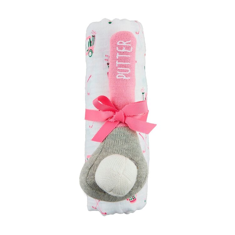 Mud Pie Swaddle Rattle Set