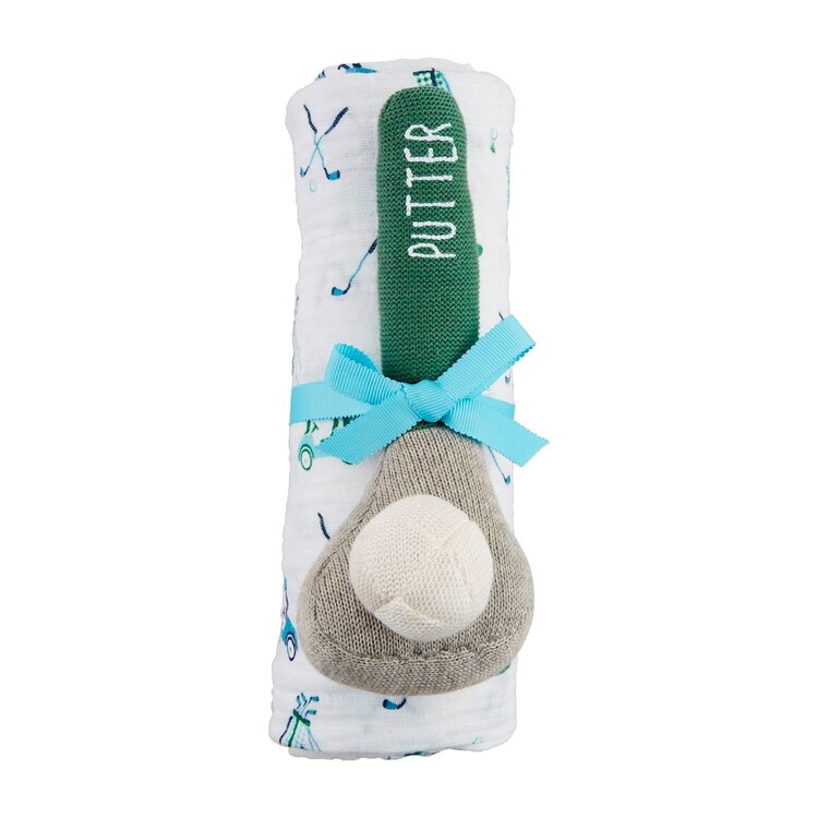Mud Pie Swaddle Rattle Set
