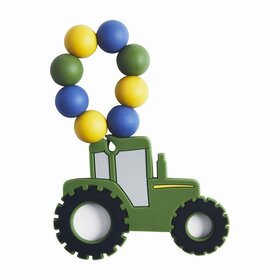 Mud Pie Green Tractor Teether