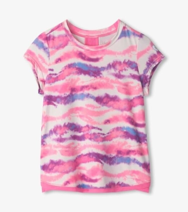 candy ombre mesh trim tee