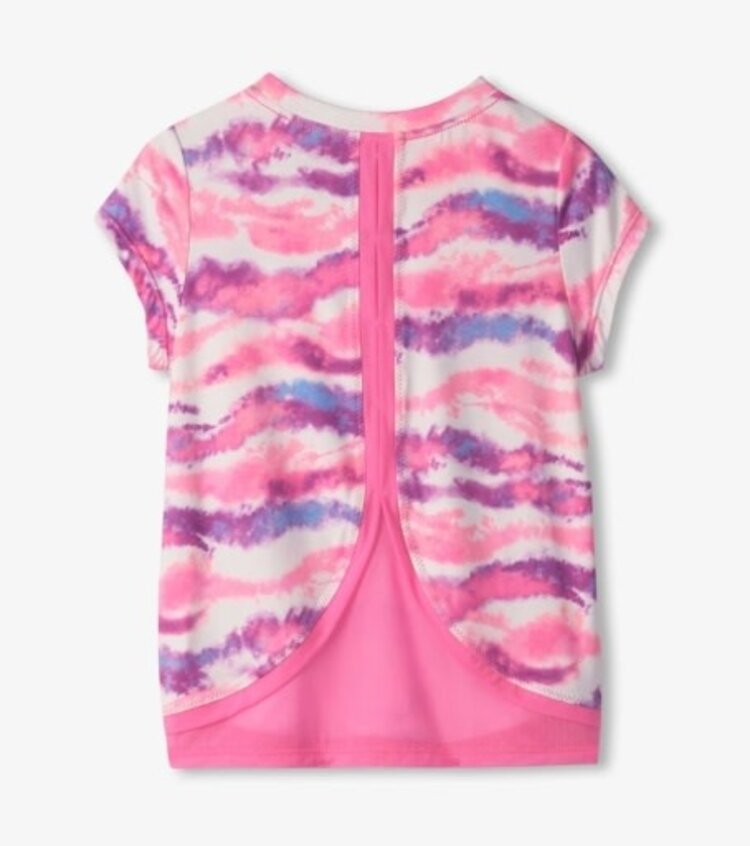 candy ombre mesh trim tee