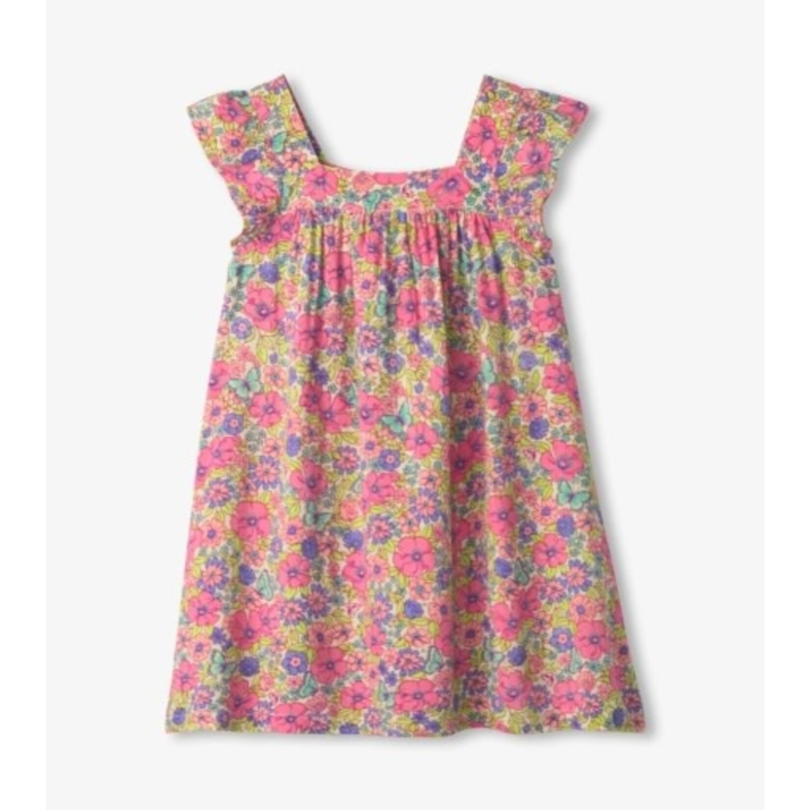groovy flowers flutter puff dress