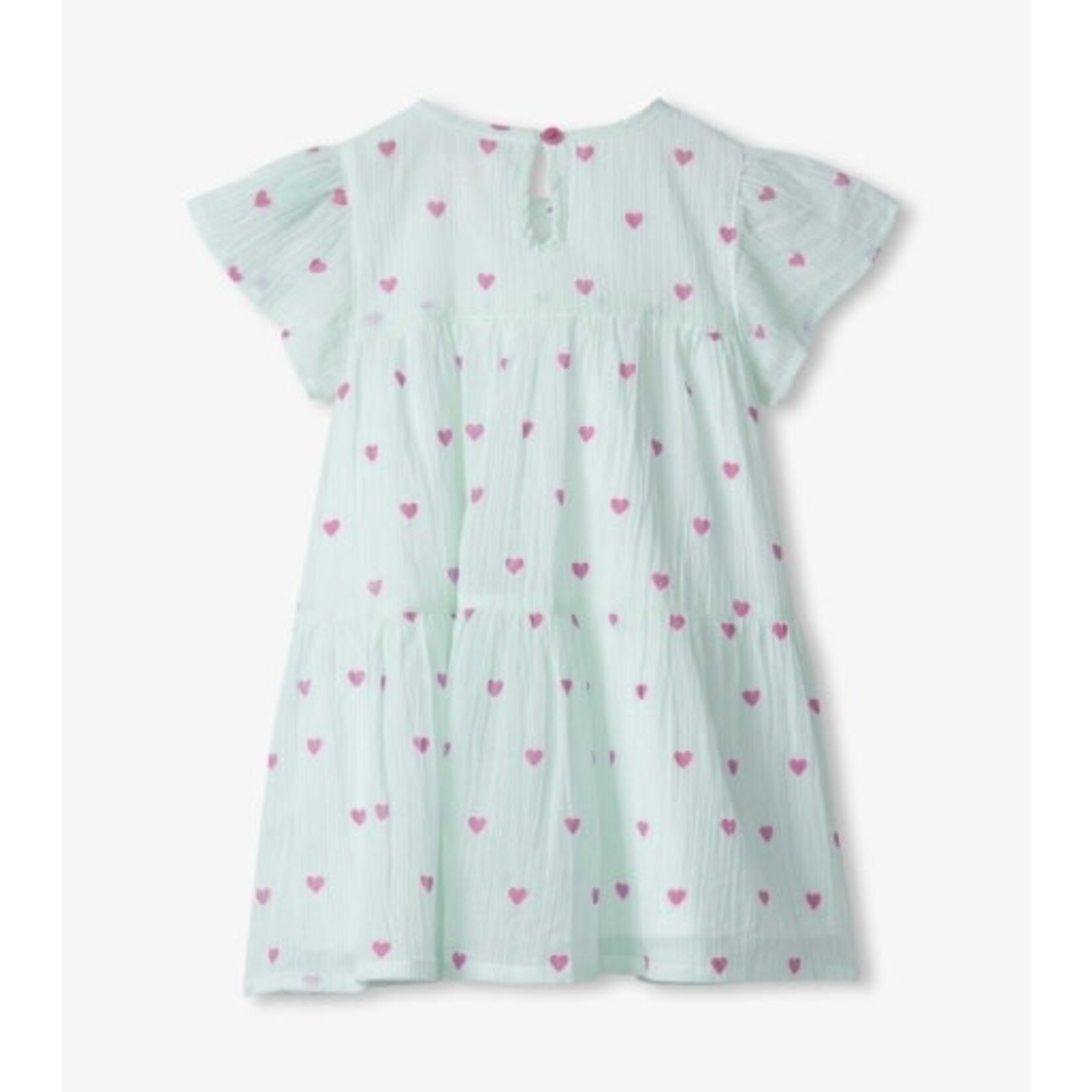 Hatley blue little hearts woven dress