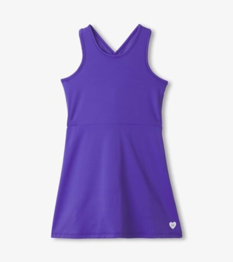 purple opulence active a-line dress