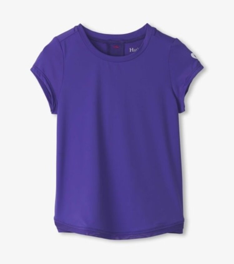 purple opulence mesh trim tee