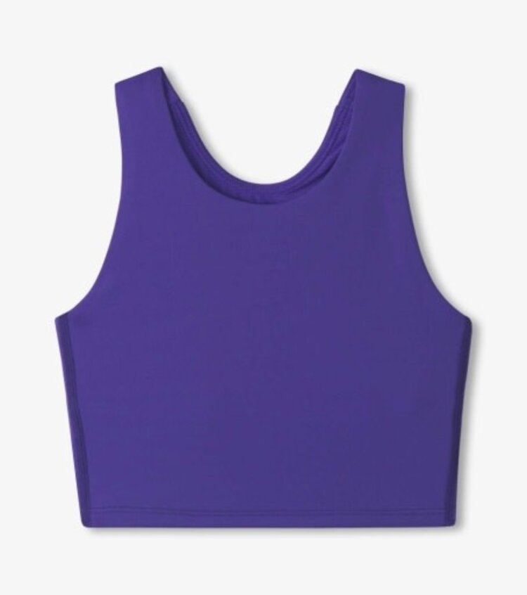 purple opulence tank with built in bra