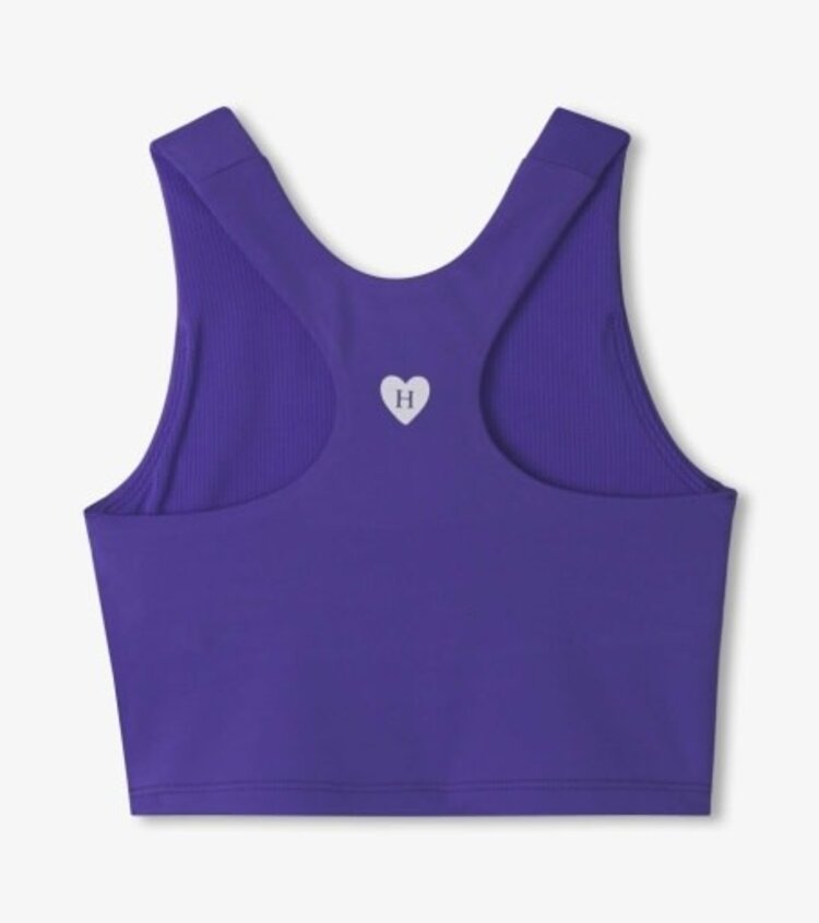 purple opulence tank with built in bra