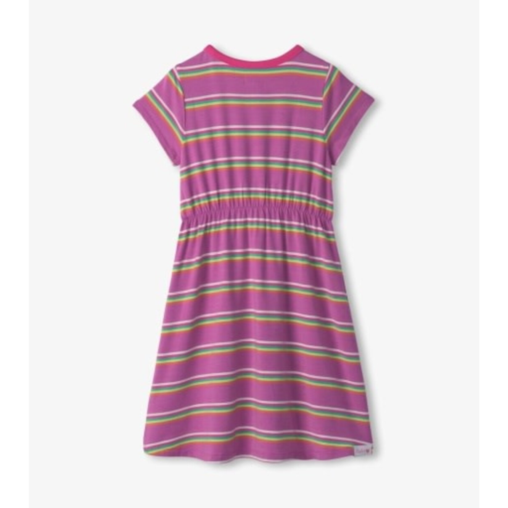 spring crocus high-low hem dress