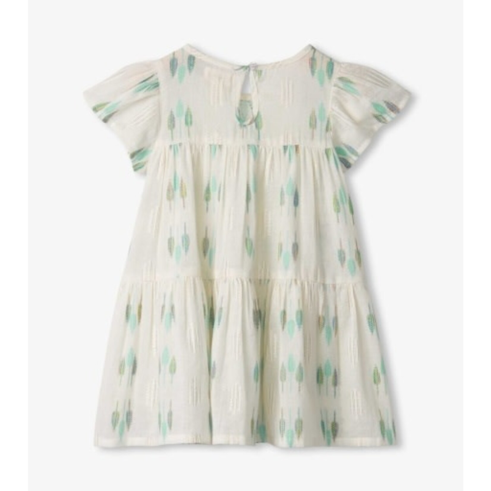 Hatley blue feather ikat woven dress