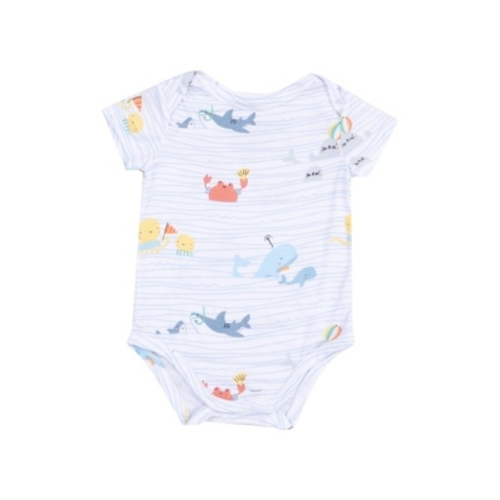 Angel Dear Sea Stripes S/S Bodysuit