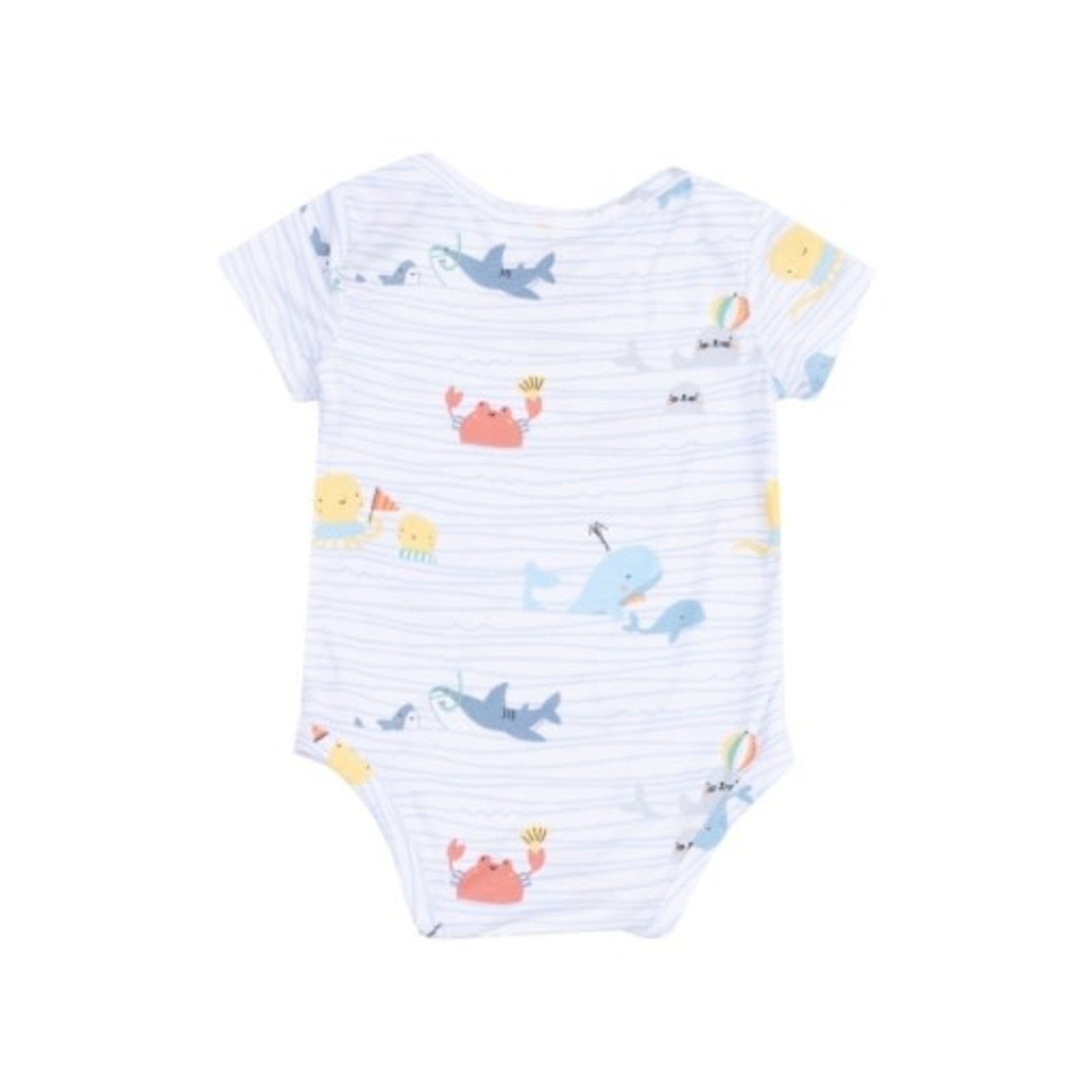Angel Dear Sea Stripes S/S Bodysuit