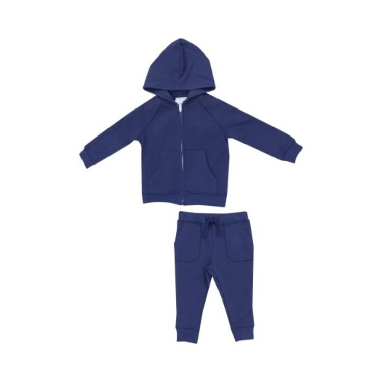 Angel Dear Navy French Terry Hoodie and Jogger Pant
