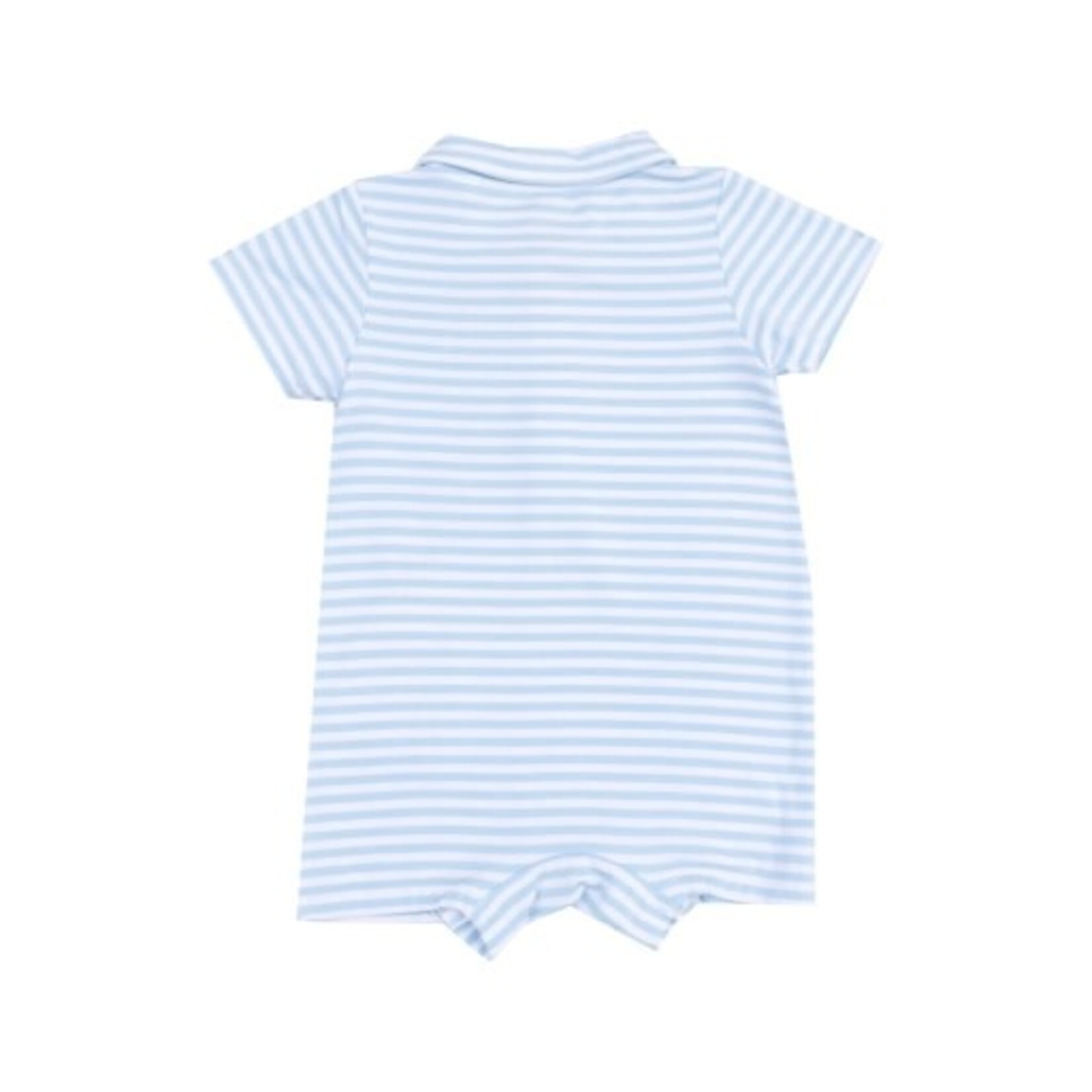 Angel Dear Golf Blue Stripe Applique Polo Shortie w/ Applique