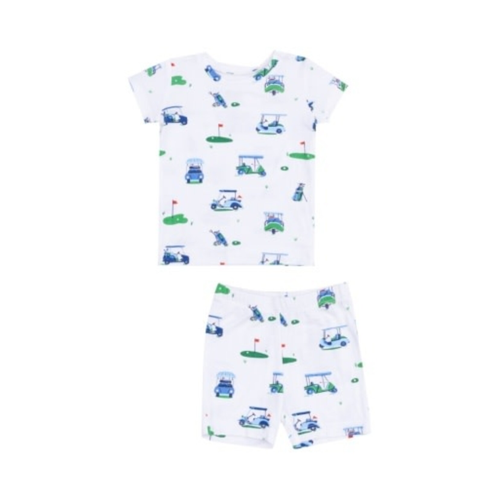 Angel Dear Vintage Golf Carts Blue Loungewear Short Set