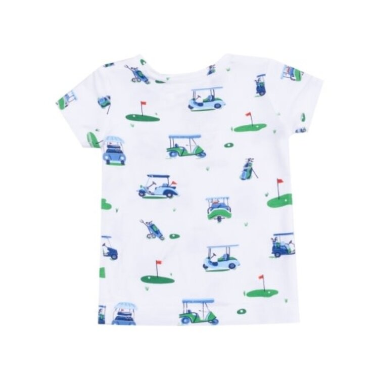 Angel Dear Vintage Golf Carts Blue Loungewear Short Set