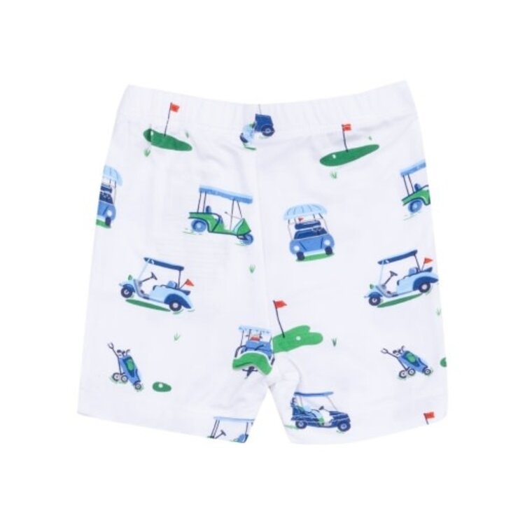 Angel Dear Vintage Golf Carts Blue Loungewear Short Set