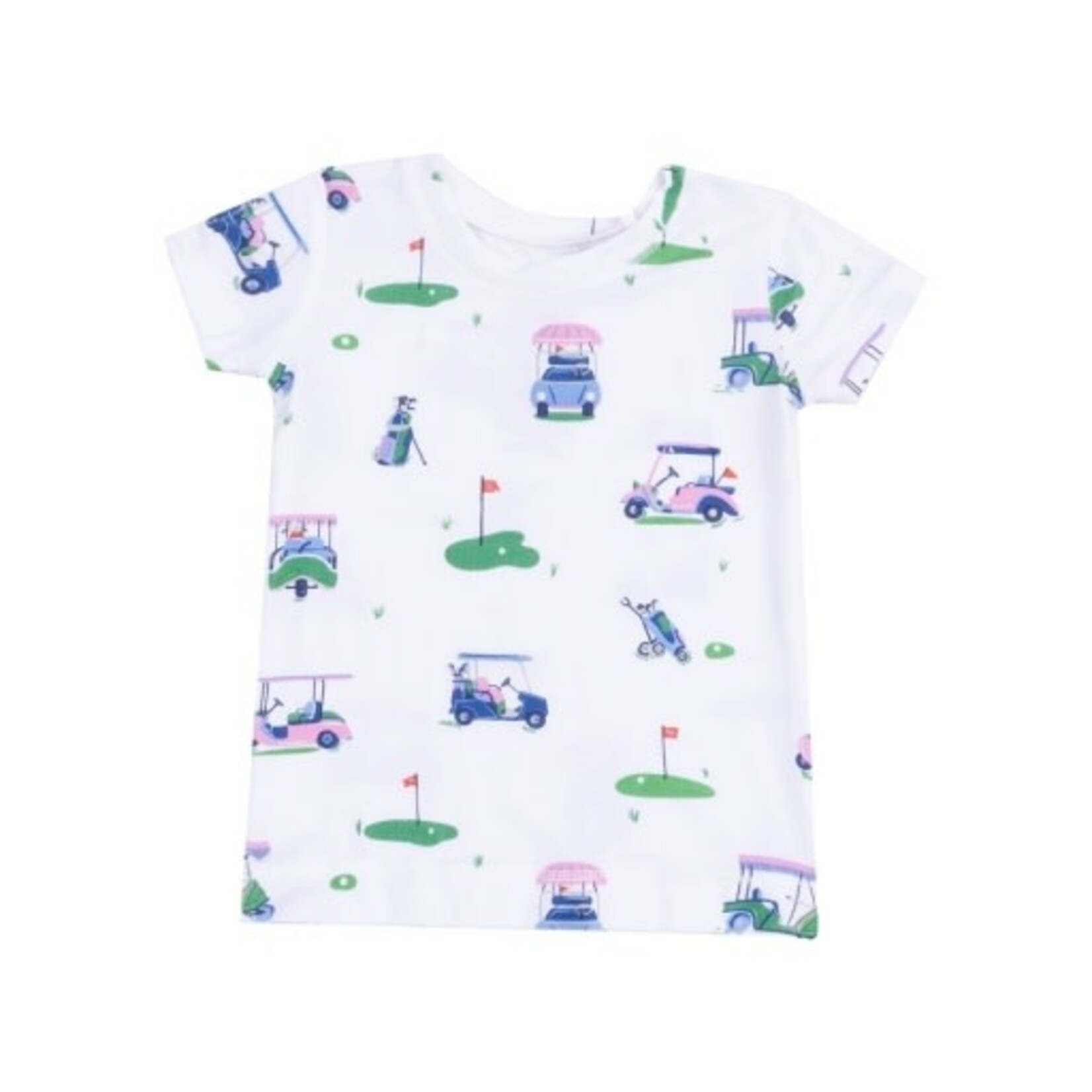 Angel Dear Vintage Golf Carts Pink Loungewear Short Set