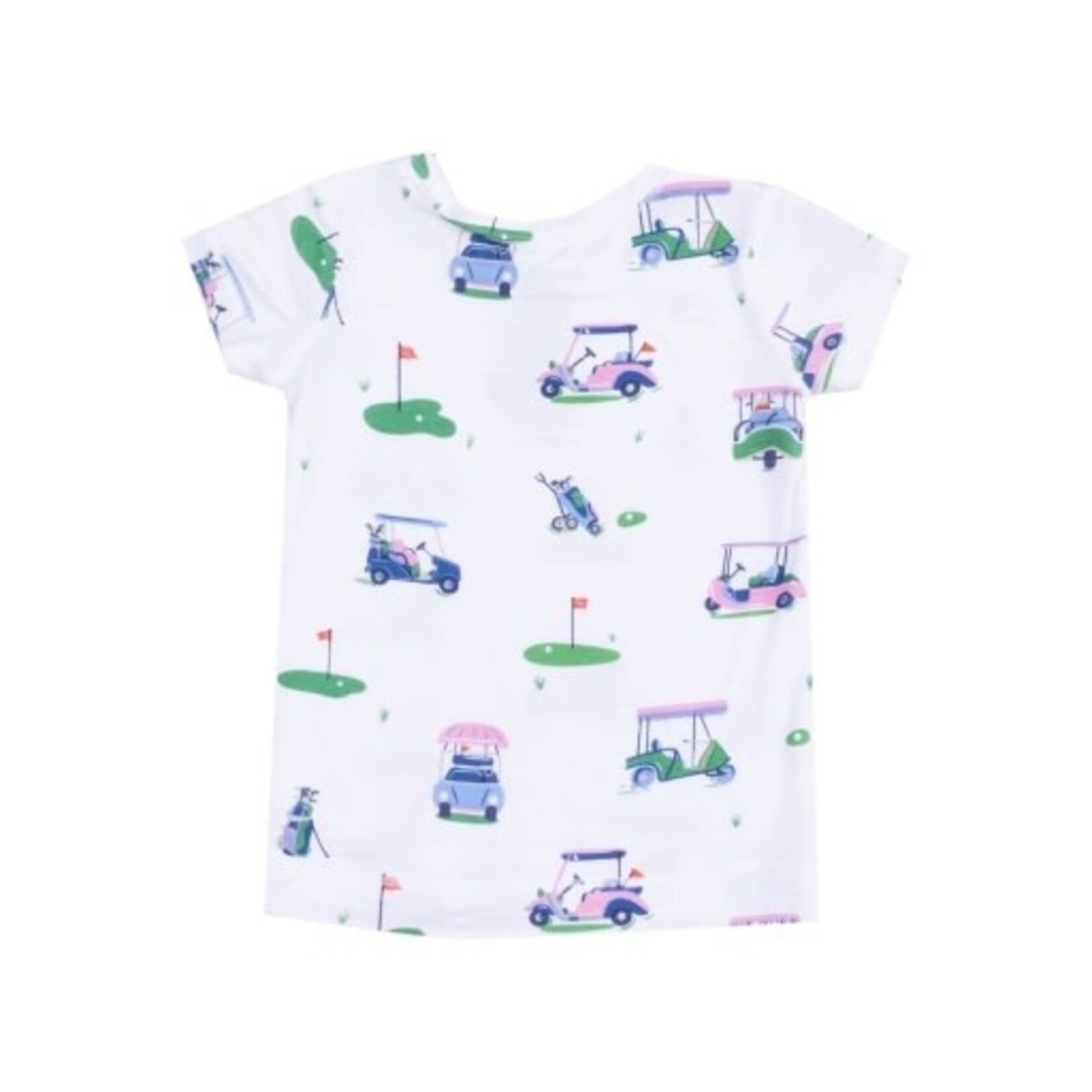 Angel Dear Vintage Golf Carts Pink Loungewear Short Set