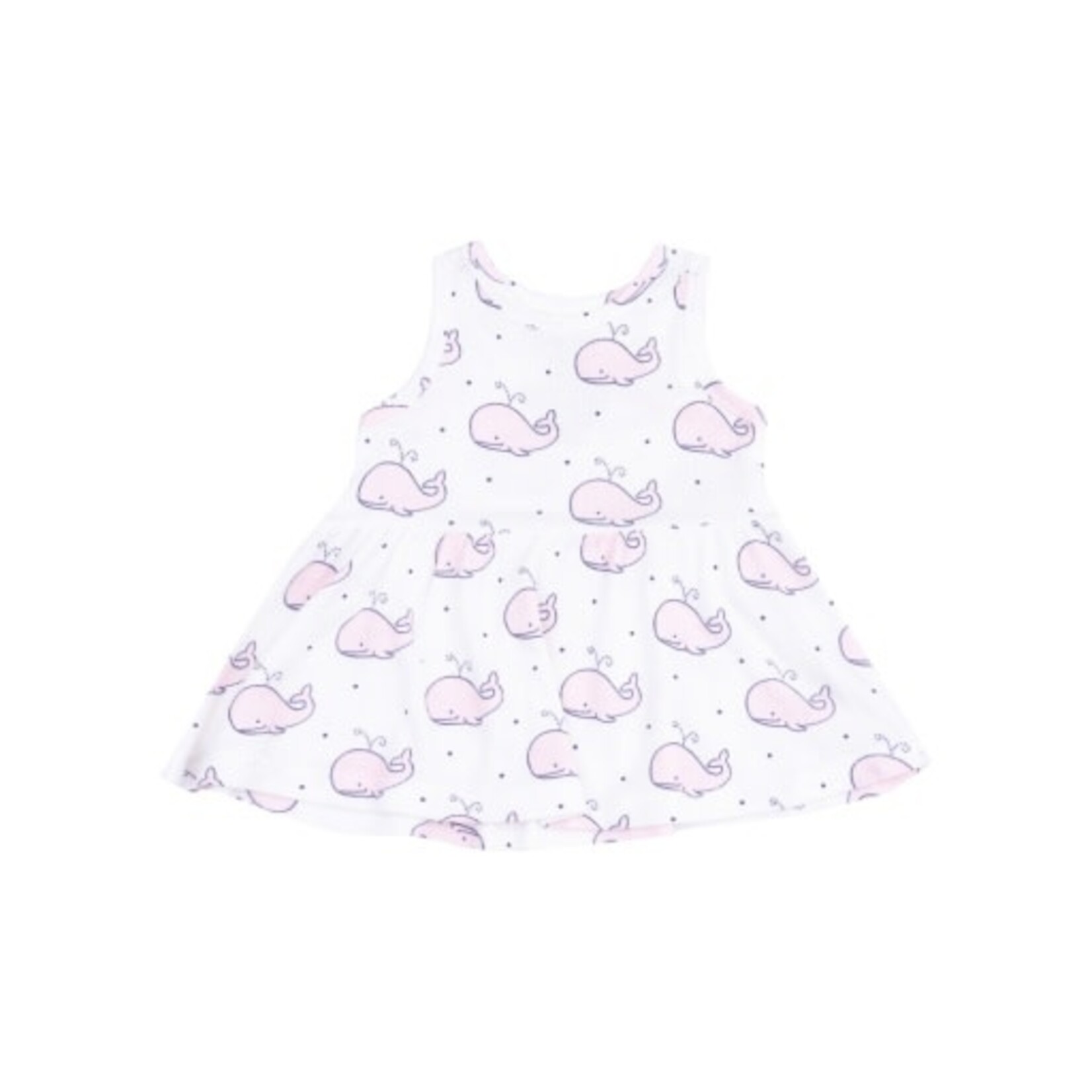 Angel Dear Bubbly Whale Pink Ribbed Peplum Tank & Ruffle Bloomer