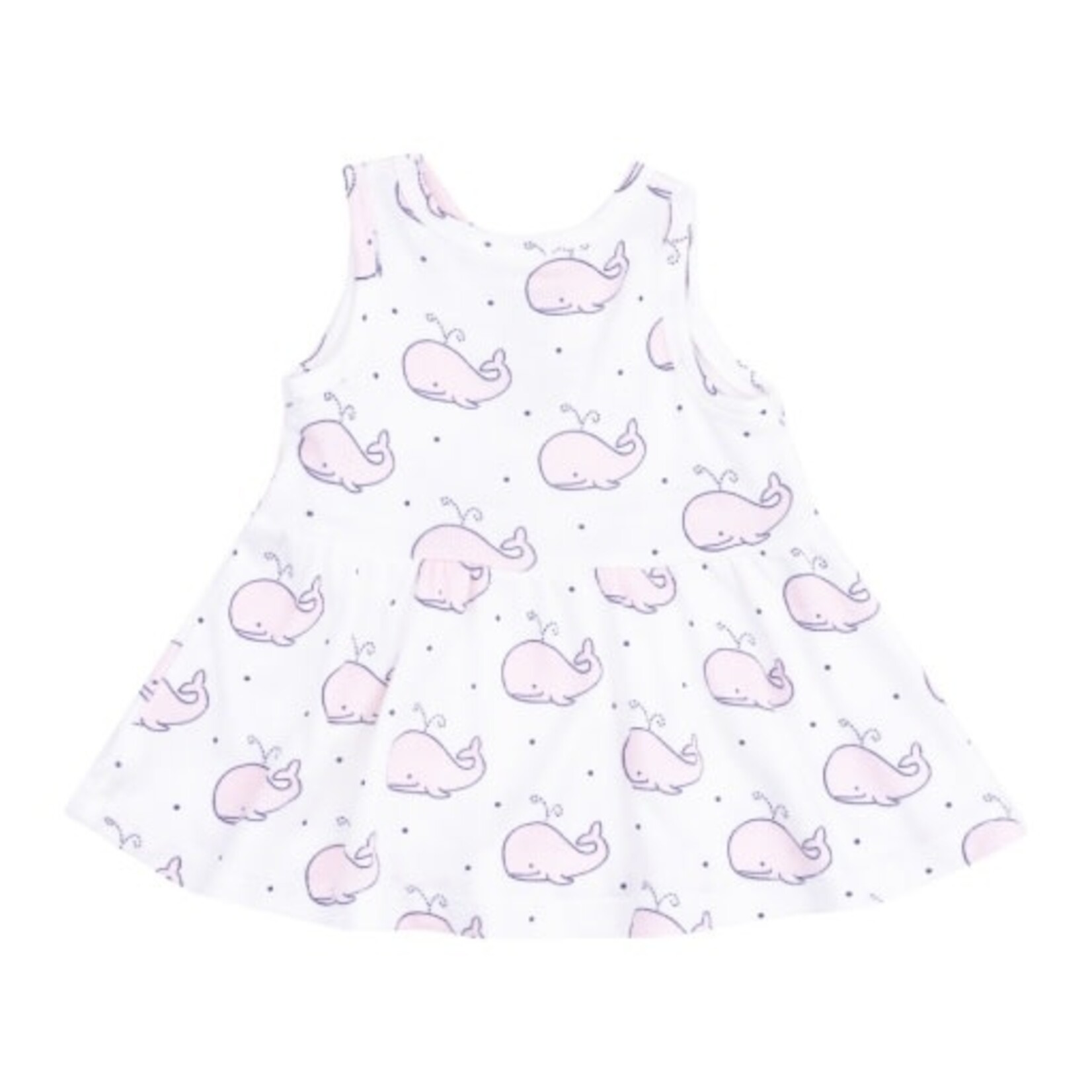 Angel Dear Bubbly Whale Pink Ribbed Peplum Tank & Ruffle Bloomer