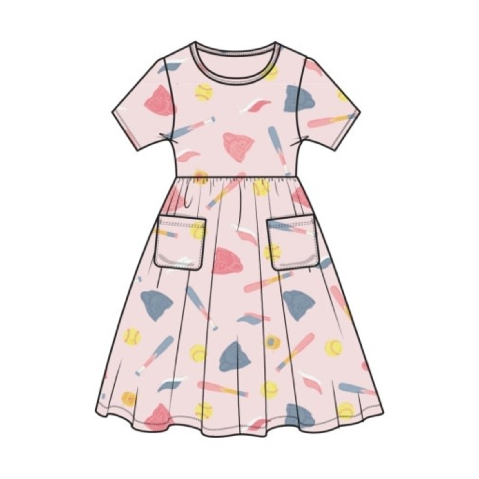 Angel Dear Softball S/S Twirly Dress