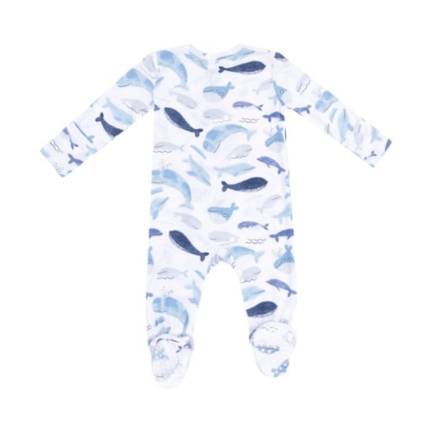 Angel Dear Blue Whales 2 Way Zipper Footie