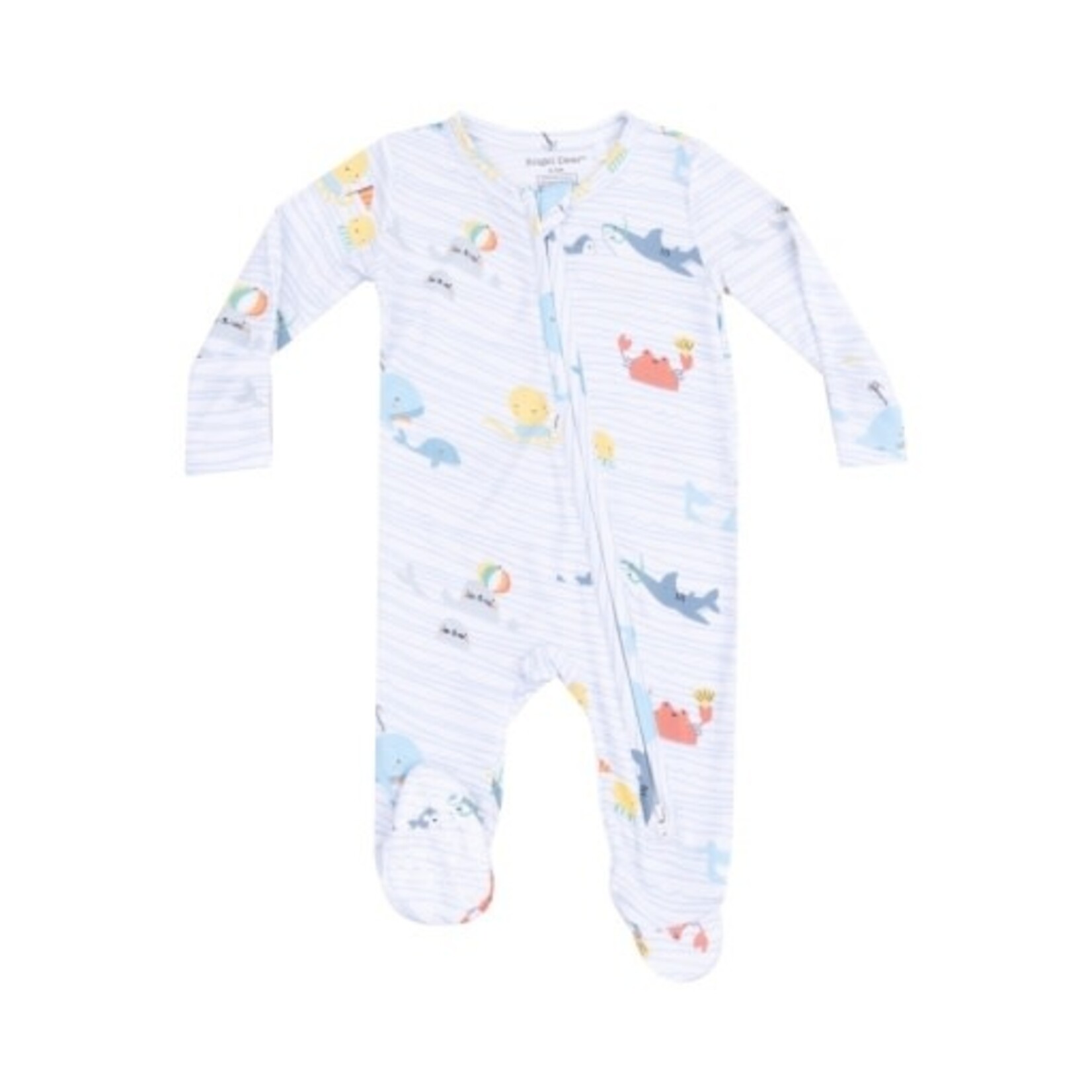 Angel Dear Sea Stripes 2 Way Zipper Footie