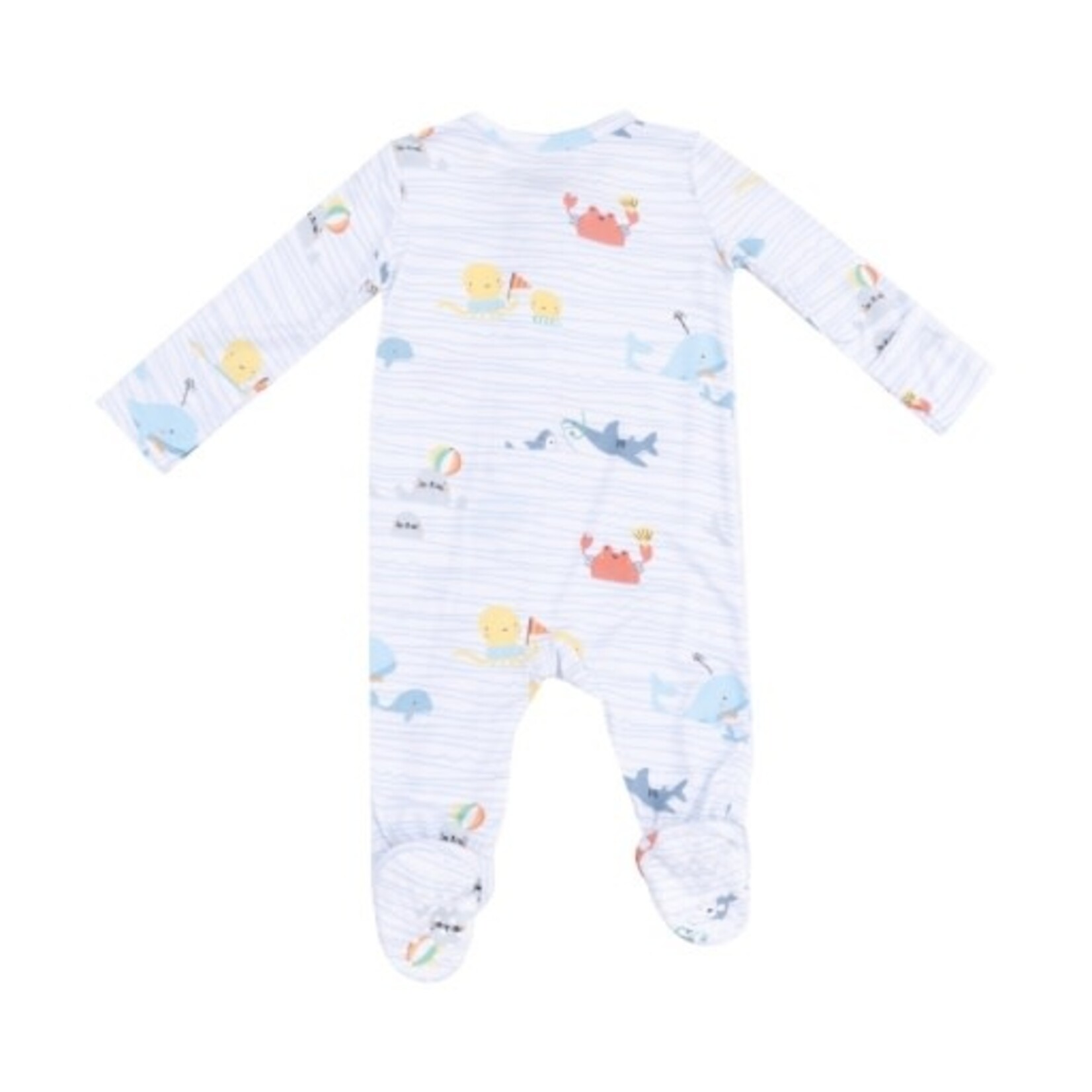 Angel Dear Sea Stripes 2 Way Zipper Footie