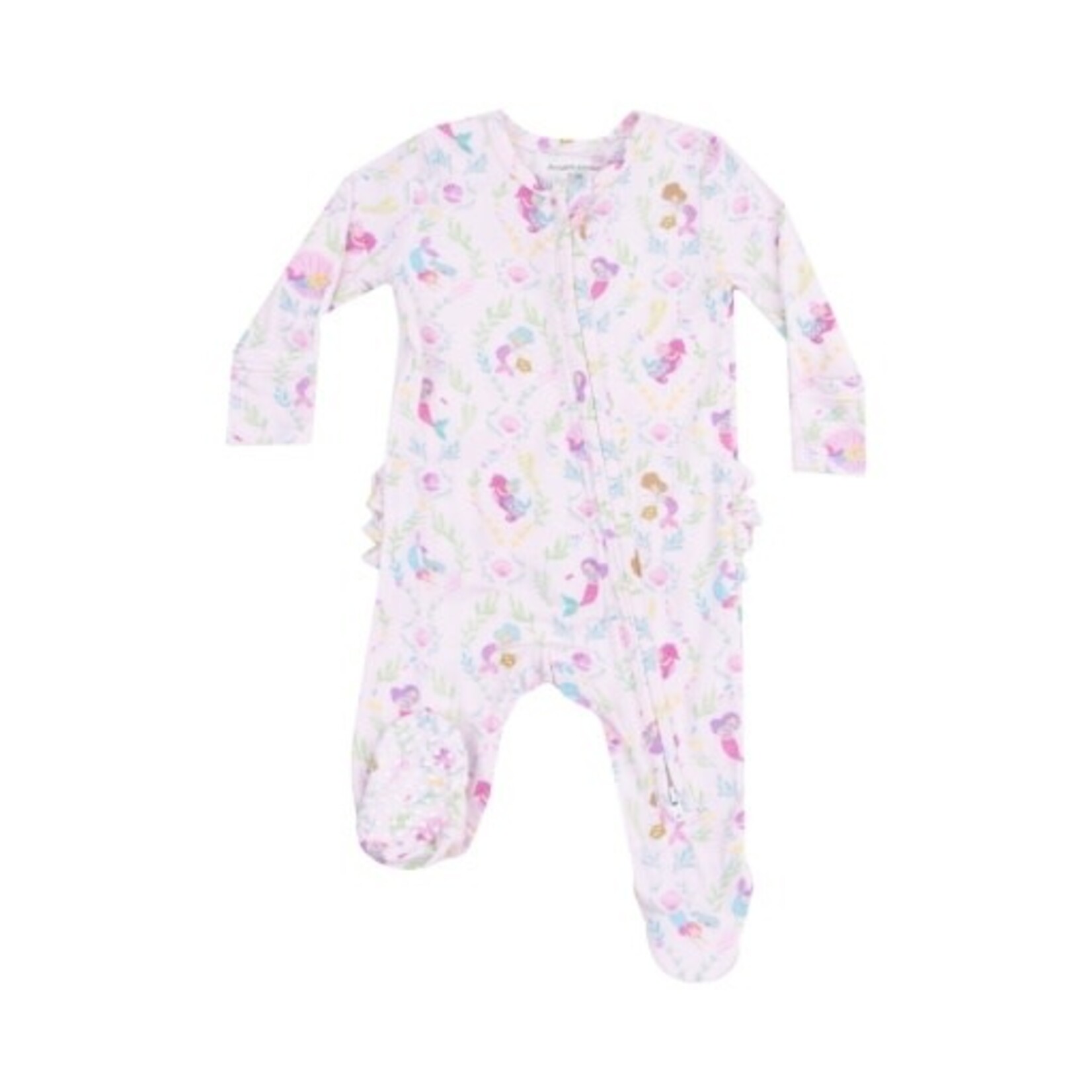 Angel Dear Mermaids 2 Way Zipper Ruffle Back Footie