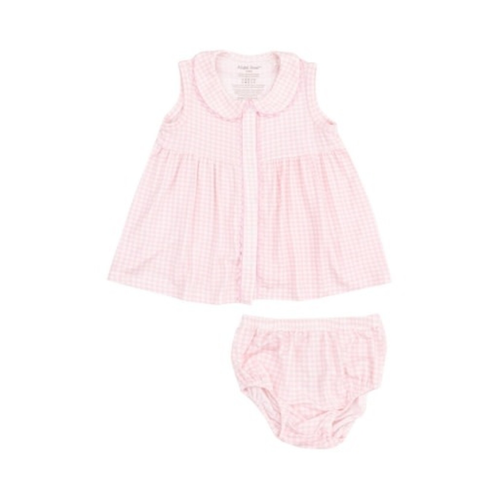 Angel Dear Mini Gingham  The Jill- Peter Pan Button Front Dress w/ Ric Rac Trim and DC