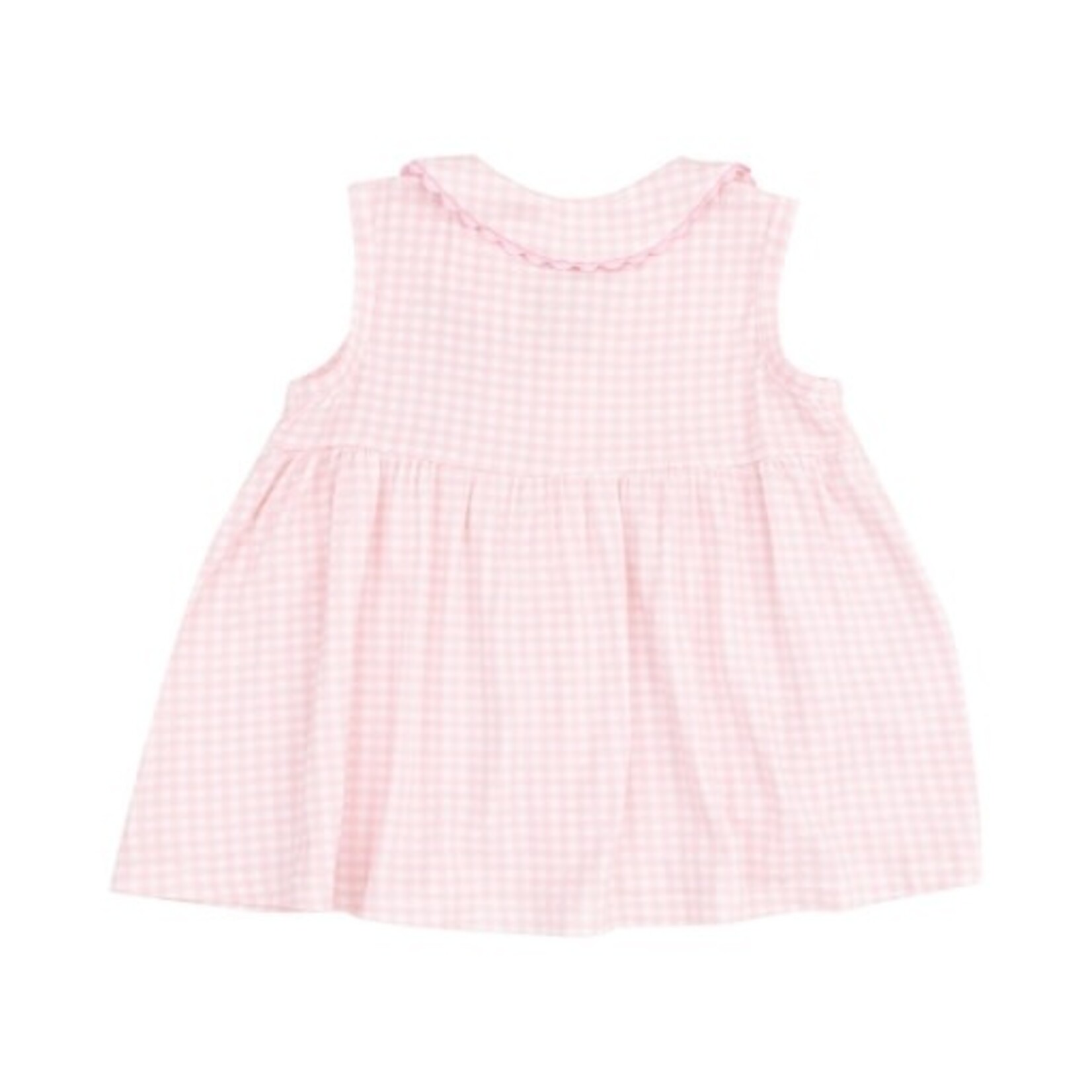 Angel Dear Mini Gingham  The Jill- Peter Pan Button Front Dress w/ Ric Rac Trim and DC