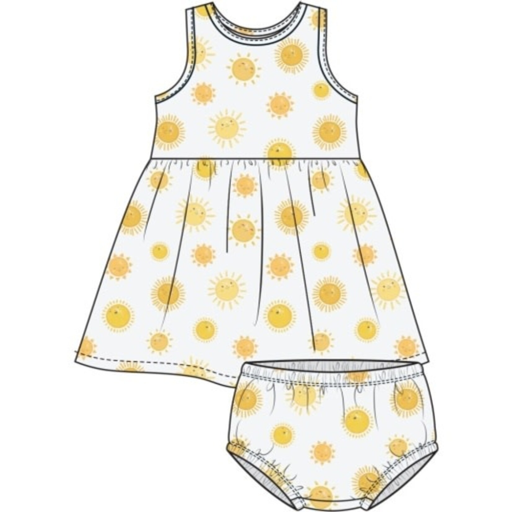 Angel Dear Happy Suns Tank Dress And Bloomer