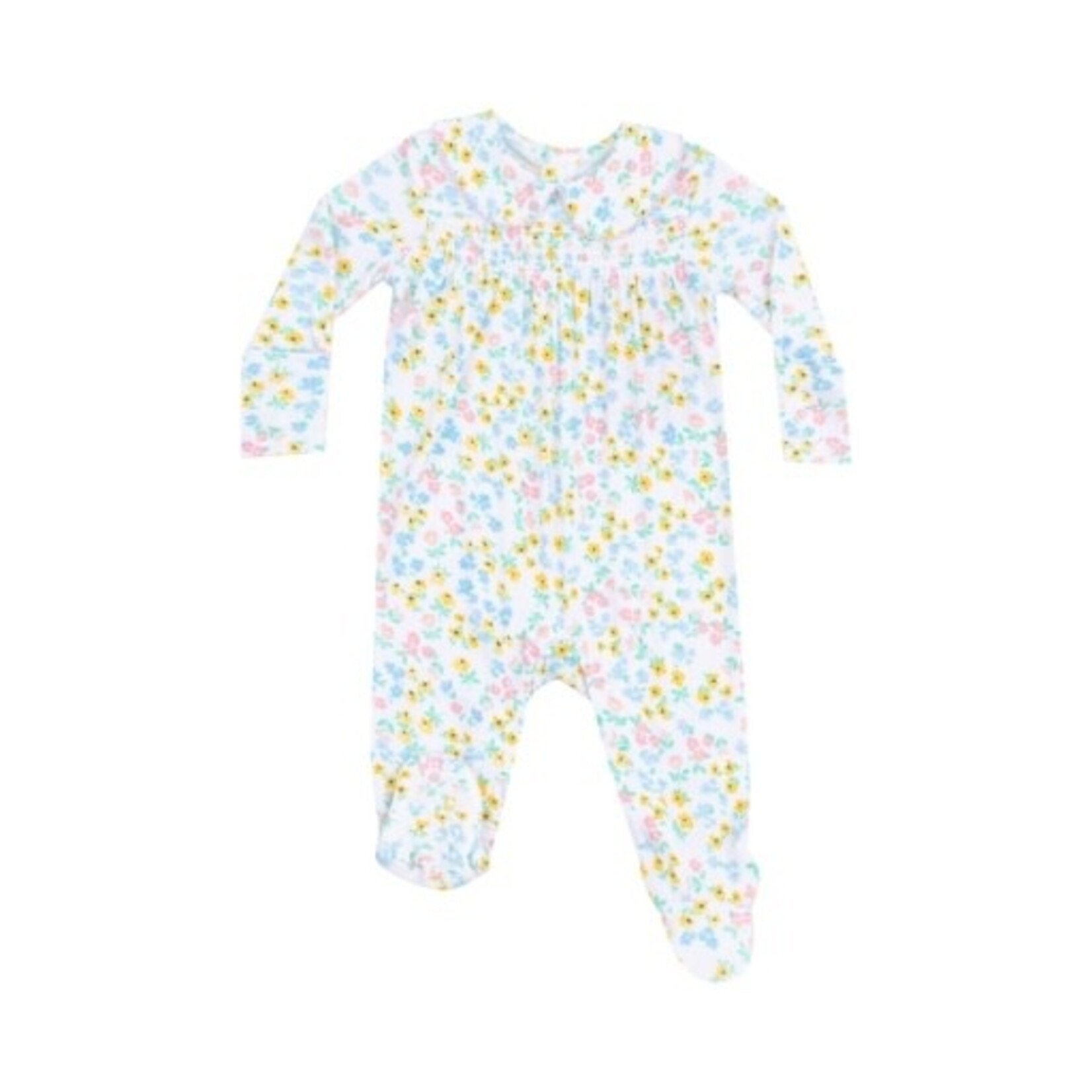 Angel Dear Caroline's Calico Smocked Peter Pan Footie