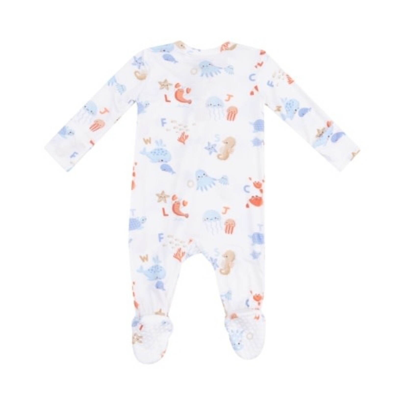 Angel Dear Coastal Abcs 2 Way Zipper Footie
