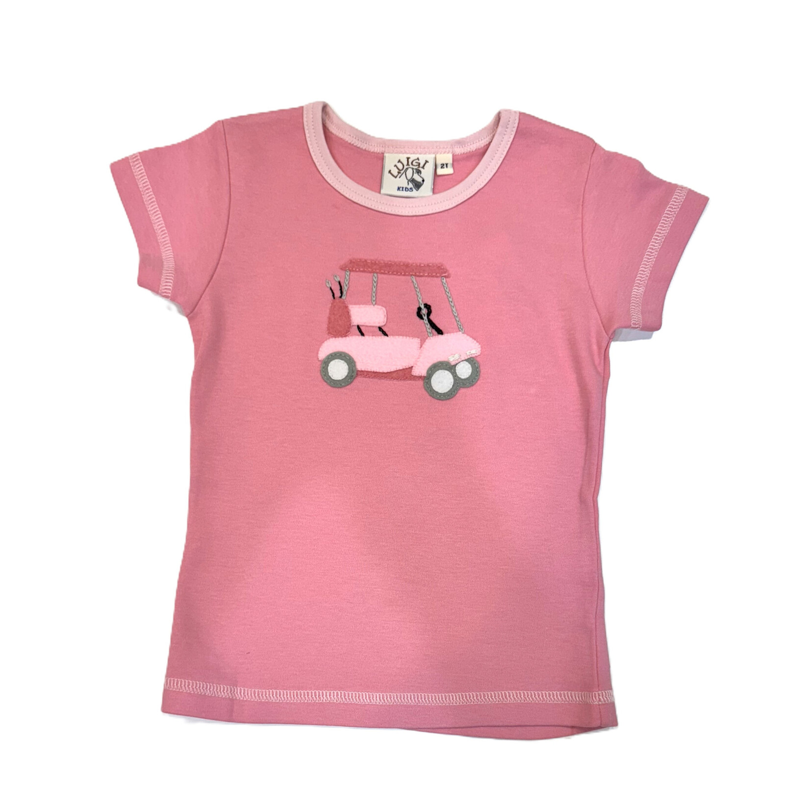 Luigi Kids Pink Golf Cart Shirt