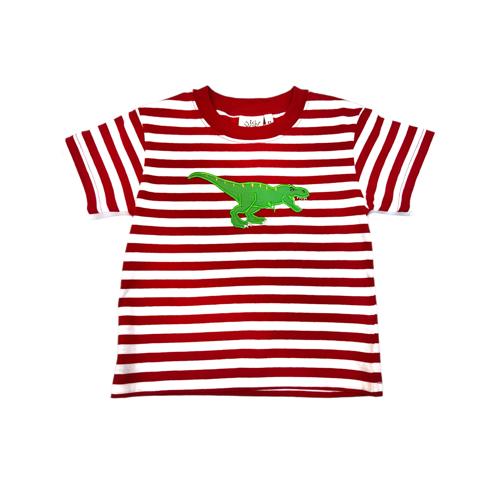 Luigi Kids Red Stripe T-Rex SS Shirt